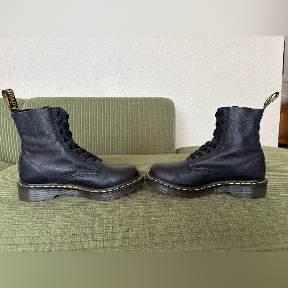 Dr. Martens Black Leather Combat Boots